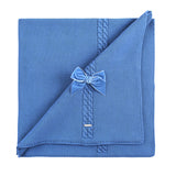 Coperta In Caldo Cotone Con Trecce E Fiocco Neonata CONDOR 55704