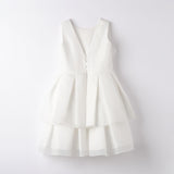 Abito Elegante Smanicato Con Fiocco Bambina SARABANDA 8457