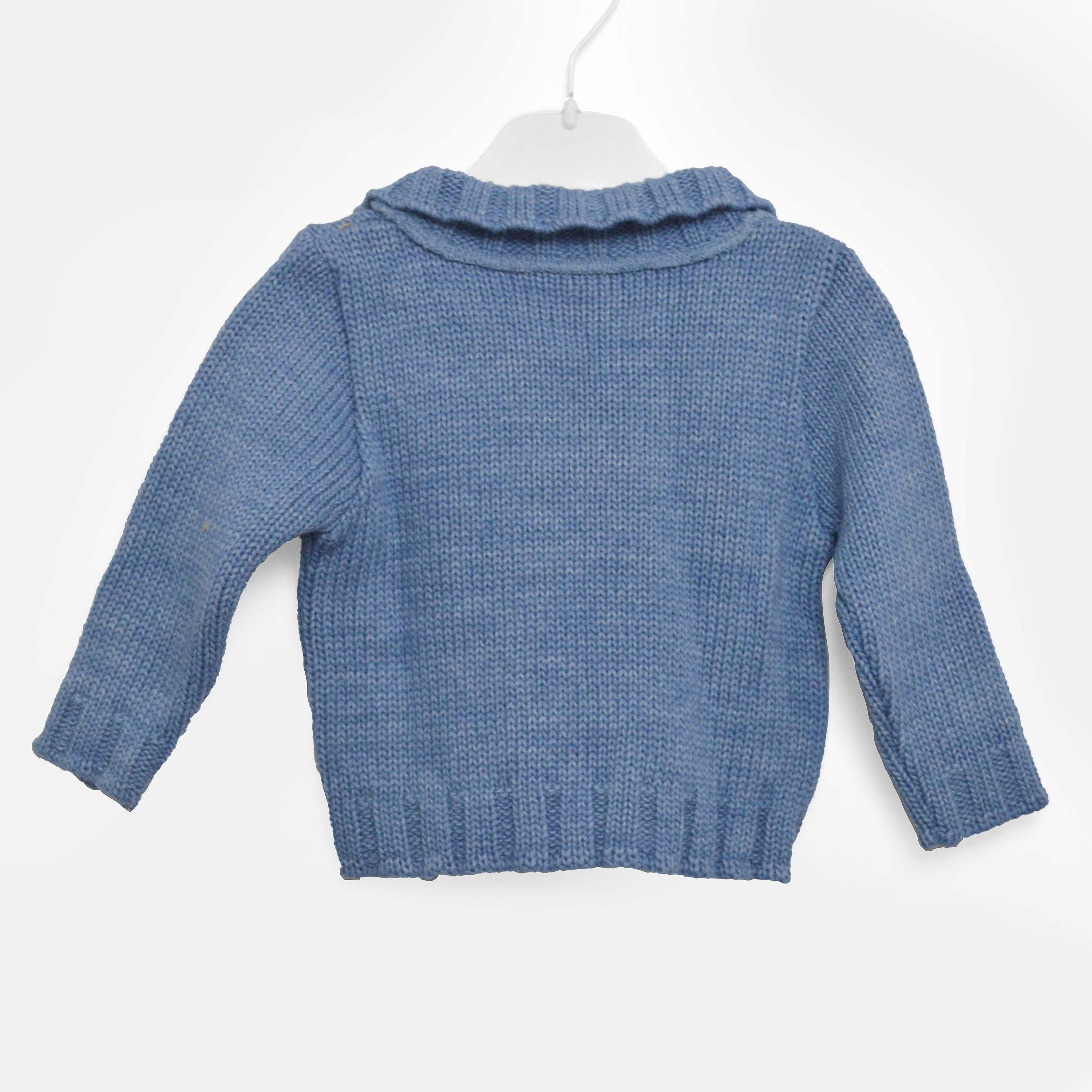 Cardigan in Lana Blu Neonato Bufi 9771A2 - BUFI - LuxuryKids