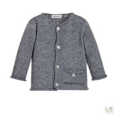 Cardigan in Lana Grigio Neonato Paloma De La o ZI7CQB - PALOMA DE LA O - LuxuryKids