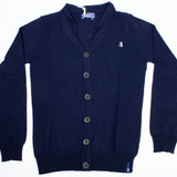 Cardigan in Misto Lana con Collo Smoking Bambino Jeckerson 7UWA43 - JECKERSON - LuxuryKids