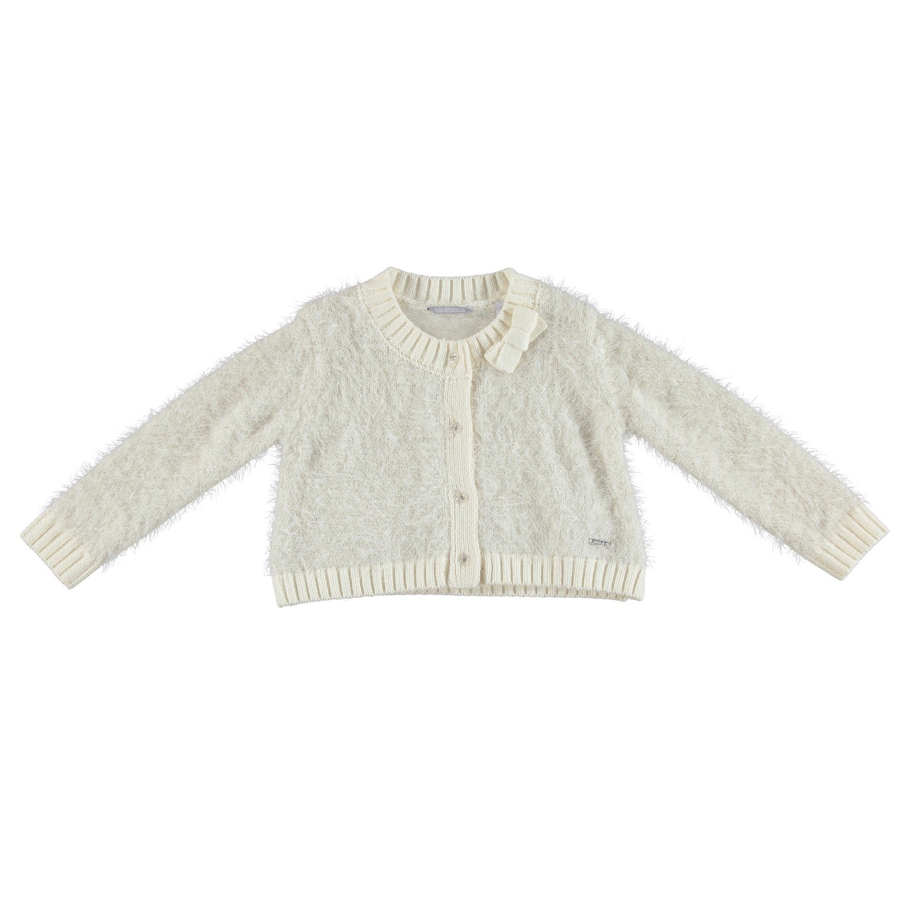 Cardigan in Misto Lana Neonata Bianco Sarabanda R067 - SARABANDA - LuxuryKids
