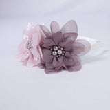 Cerchietto con Fiori Raso Panna Bambina Isabel 6425 - ISABEL - LuxuryKids