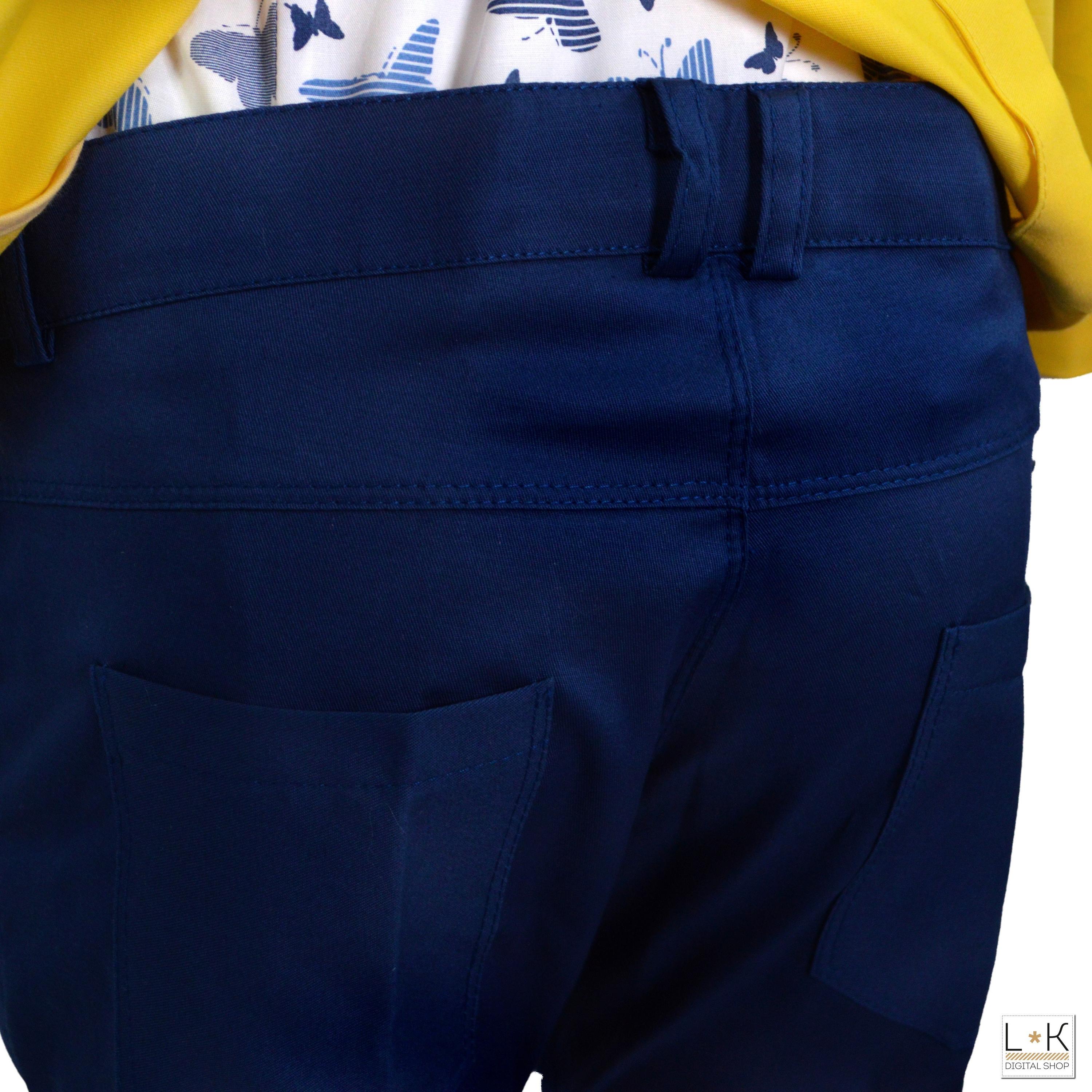 Completo 4 Pezzi Elegante Neonato Bufi Blu e Senape M10050A1 - BUFI - LuxuryKids