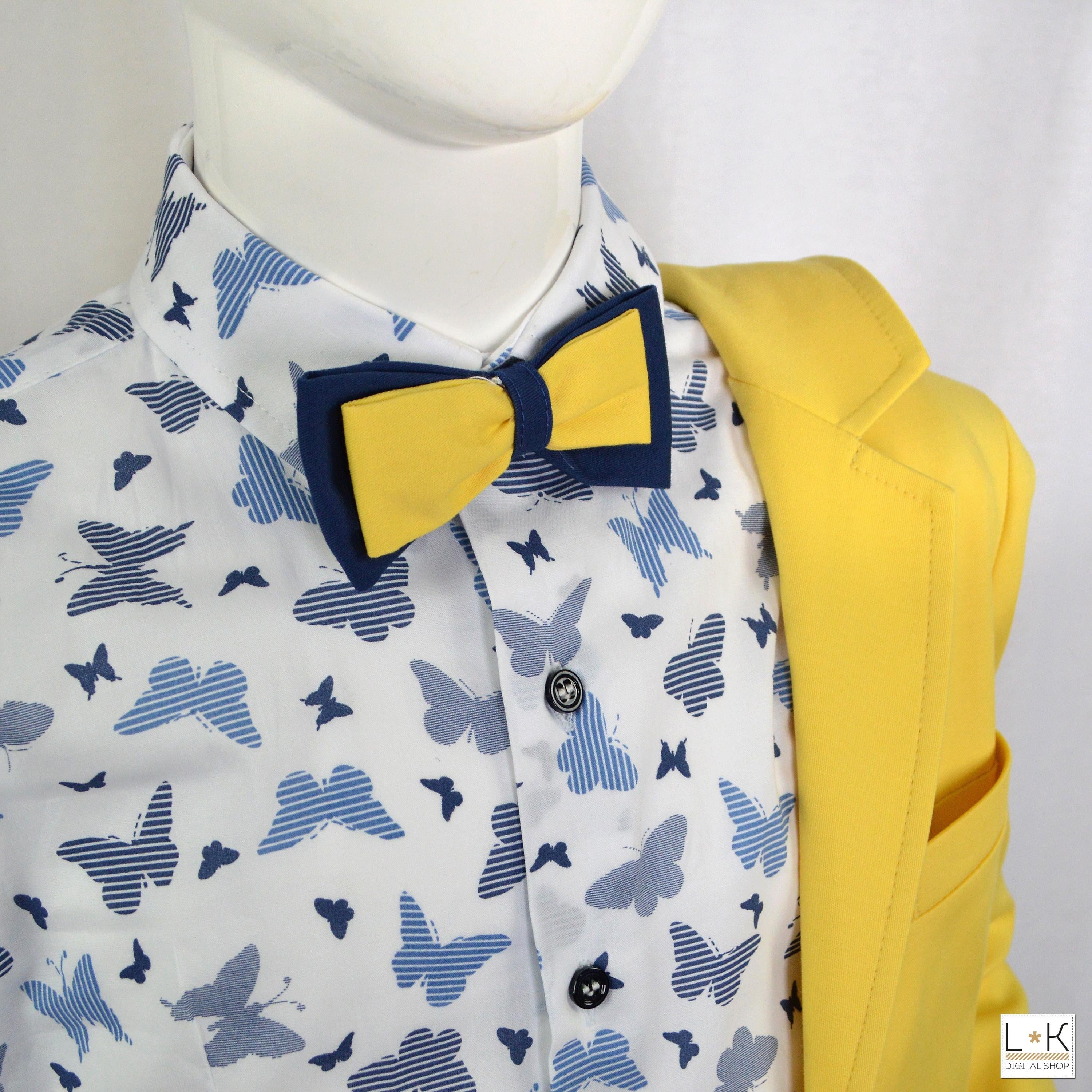 Completo 5 Pezzi Elegante Bambino Giallo Senape Bufi M10048G1 - BUFI - LuxuryKids