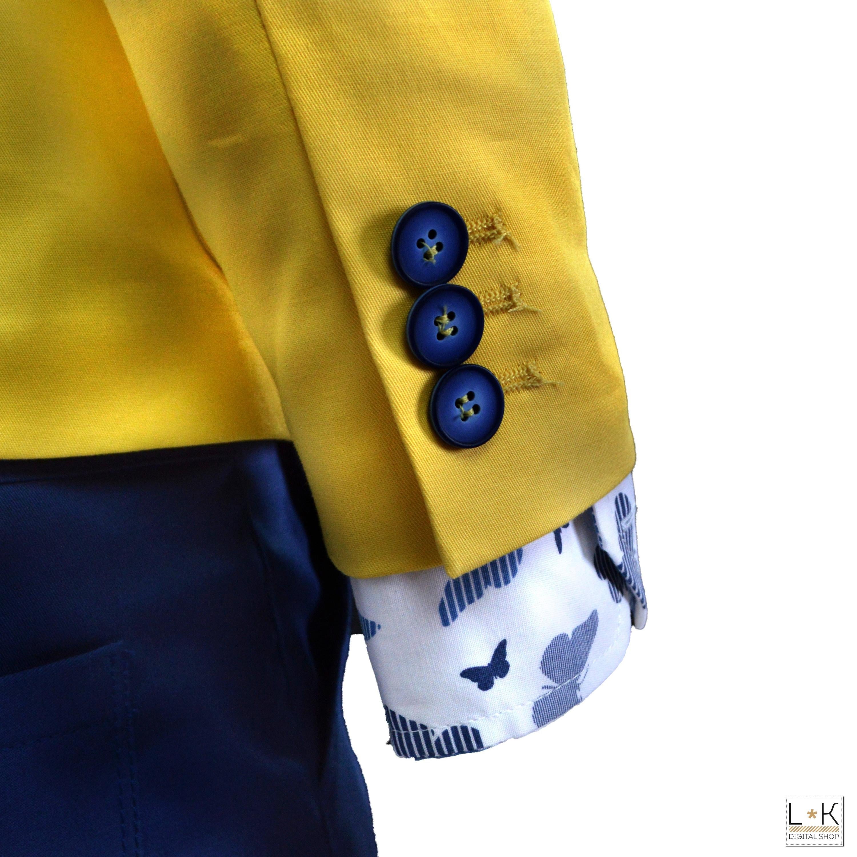 Completo 5 Pezzi Elegante Bambino Giallo Senape Bufi M10048G1 - BUFI - LuxuryKids