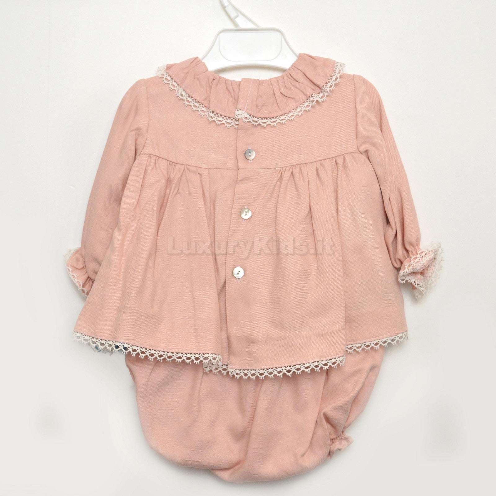 Completo Blusa con culotte elegante chic Rosa antico  Neonata TARTALETA A3724 - TARTALETA - LuxuryKids