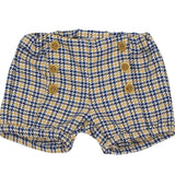 Completo Caldo Cotone Maglia con Shorts Panna Pie de Poul Senape Blu Bambina Dr Kids 339 - DR.KID - LuxuryKids