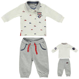 COMPLETO CALDO COTONE NEONATO MINIBANDA T667-00 - MINIBANDA - LuxuryKids