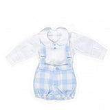 Completo Camicia Body Pagliaccetto Celeste Neonato Manuell&Frank MF2142I - MANUELL&FRANK - LuxuryKids