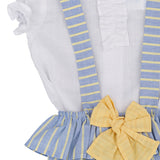 Completo Camicia e Culotte Con Bretelle Celeste Neonata DEL SUR 1834 - DEL SUR - LuxuryKids
