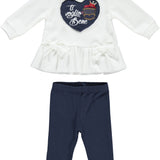 Completo con leggings in caldo cotone Neonata Minibanda K777 - MINIBANDA - LuxuryKids