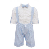 Completo Elegante in Cotone Fantasia a Righe Celeste-Bianco BUFI B5111A - BUFI - LuxuryKids