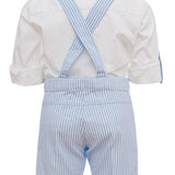 Completo Elegante in Cotone Fantasia a Righe Celeste-Bianco BUFI B5111A - BUFI - LuxuryKids
