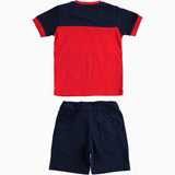 Completo in Cotone t-shirt e pantalone corto  con squalo Neonato J838 - SARABANDA - LuxuryKids