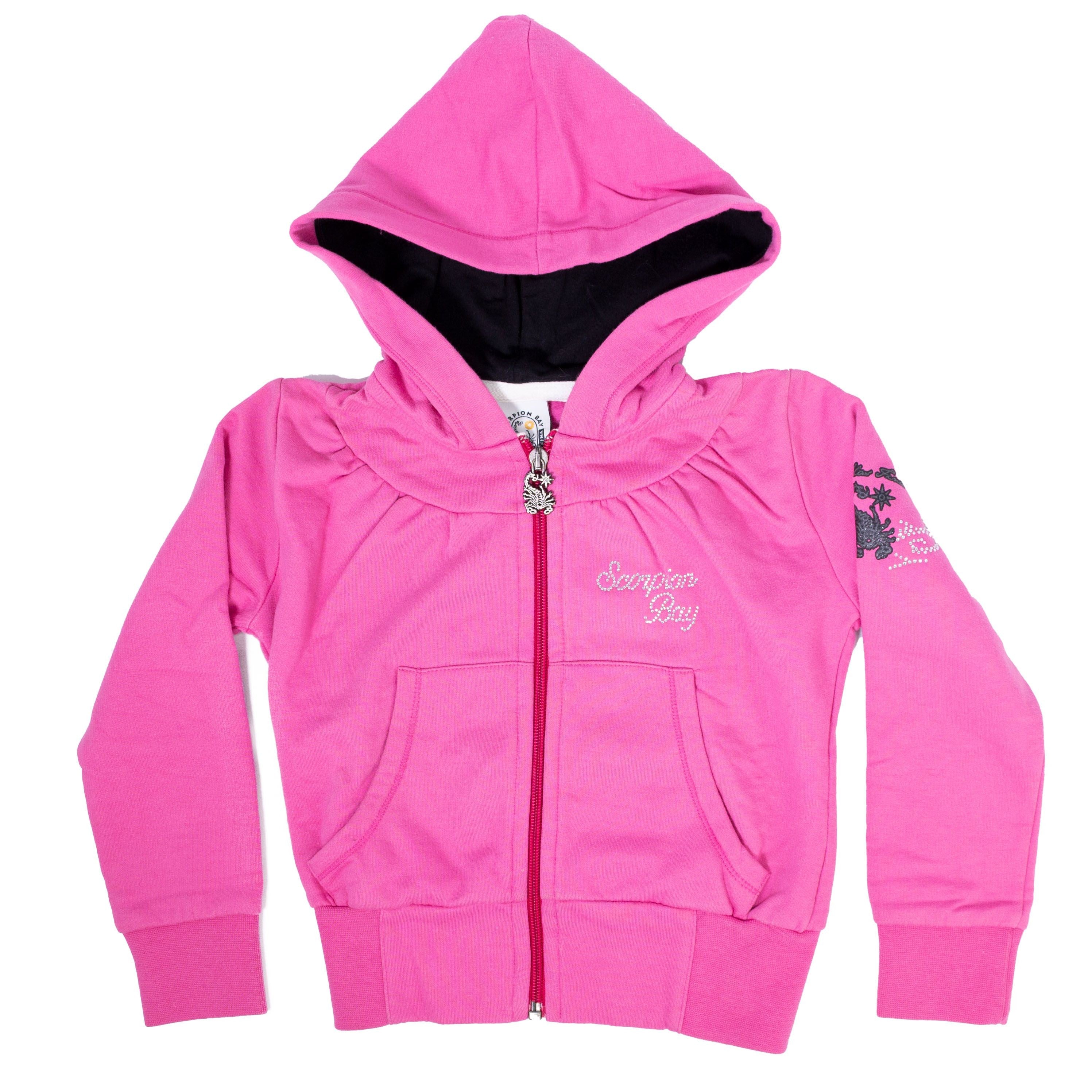 Completo Tuta Felpata con Zip Rosa e Grigio Ragazza SCORPION BAY GFE2255 - SCORPION BAY - LuxuryKids