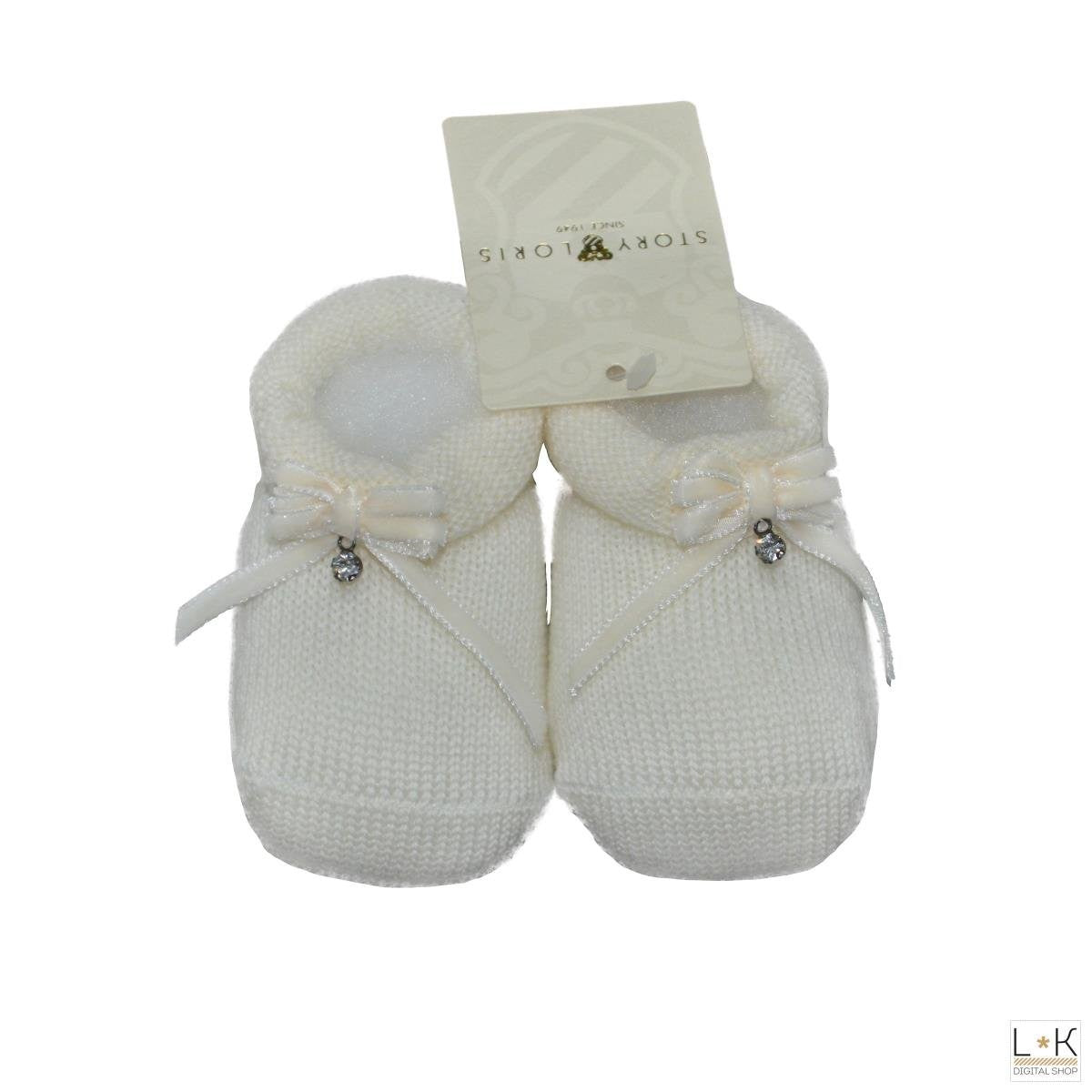 Confezione Regalo Con Calzini Scarpetta E Fascia Neonata Story Loris 21106 - STORY LORIS - LuxuryKids