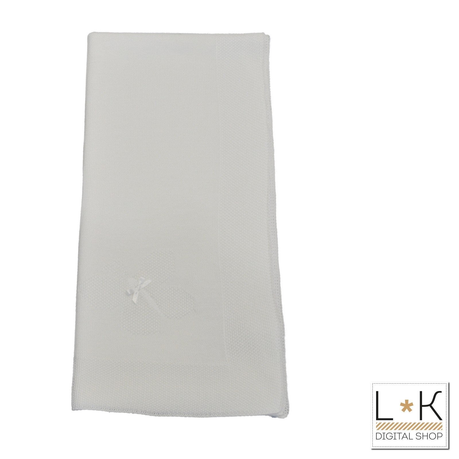 Coperta Corredino  Neonata Bianca A&J 163 - A&J - LuxuryKids
