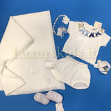 Coperta Corredino  Neonata Bianca A&J 163 - A&J - LuxuryKids