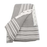 Coperta Corredino Grigio con Fiocco in Velluto Neonata Dr.Kids 107 - DR.KID - LuxuryKids