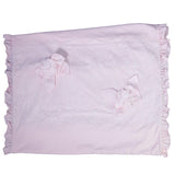 Coperta Corredino in Cotone Con Pizzo Rosa Neonata TETO E TATTA CO4540 - TETO E TATTA - LuxuryKids