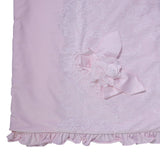Coperta Corredino in Cotone Con Pizzo Rosa Neonata TETO E TATTA CO4540 - TETO E TATTA - LuxuryKids