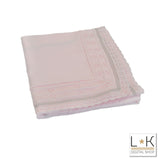 Coperta Corredino Ricamo Neonata Rosa A&J 117 - A&J - LuxuryKids