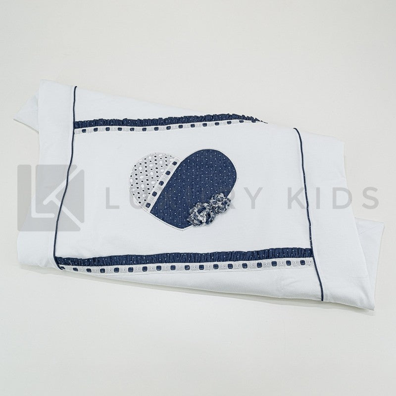 Coperta Imbottita Sfoderabile In Cotone Con Inserti In Denim Neonata LA SARTORIA DEI PICCOLI LC752 - LA SARTORIA DEI PICCOLI - LuxuryKids