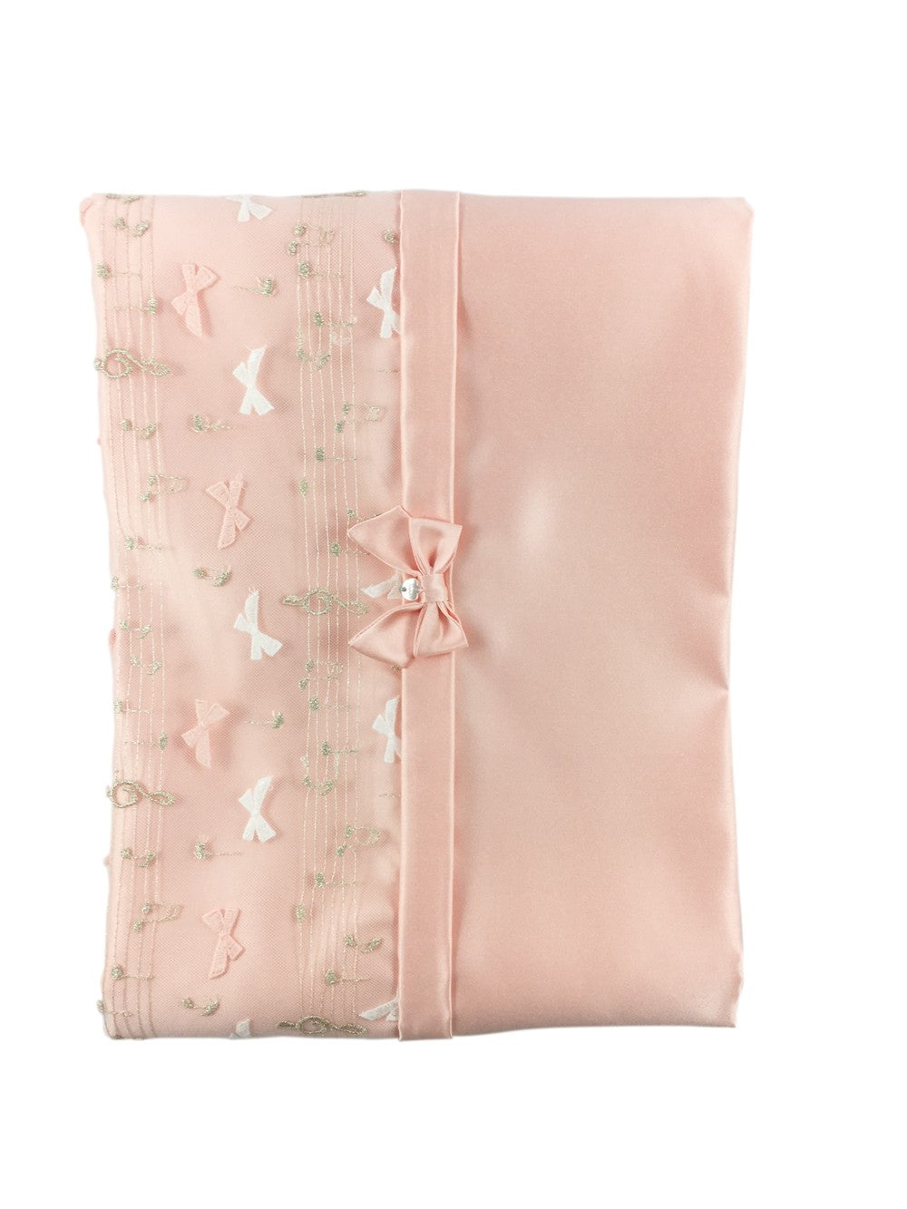 Coperta Sfoderabile Con Note Musicali Neonata Rosa NINNAOH E21COP3I - NINNAOH - LuxuryKids