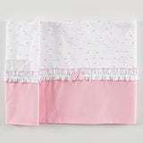 Copertina Imbottita Sfoderabile In Lino Fuxia E Tulle Stampato A Pois Neonata Ninnaoh E20COP3I - NINNAOH - LuxuryKids