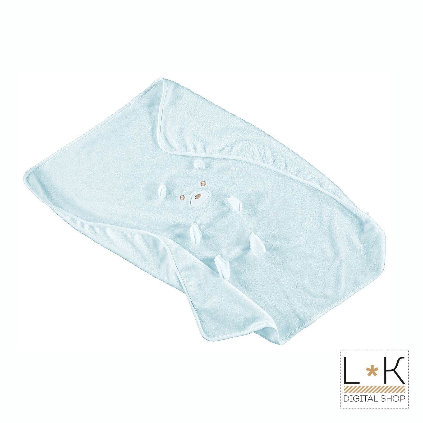 Copertina In Ciniglia Azzurra Neonato Minibanda R302 - MINIBANDA - LuxuryKids