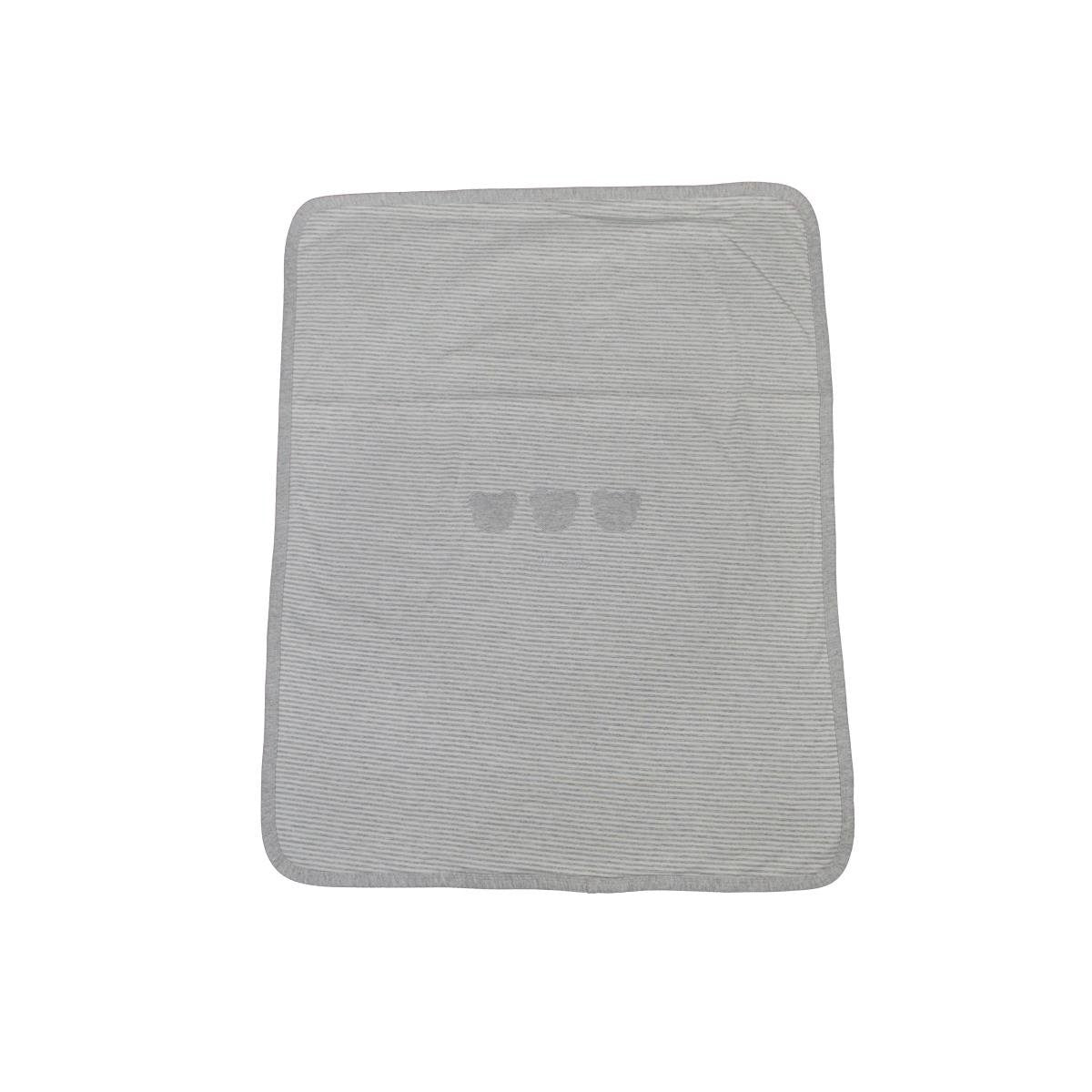 Copertina Sottile In Caldo Cotone Grigia Neonato Ninnaoh I15COP211F - NINNAOH - LuxuryKids