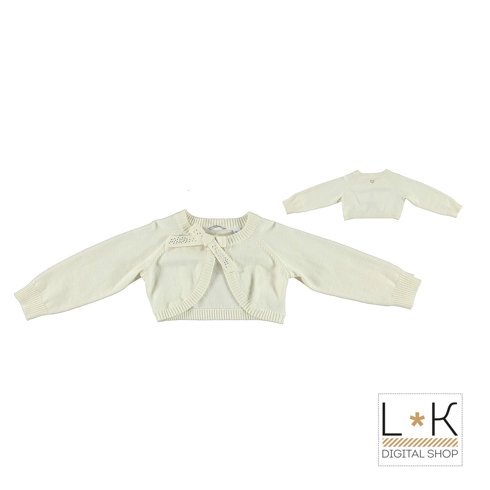 Coprispalle in Misto Lana Panna Bambina Sarabanda N405 - SARABANDA - LuxuryKids