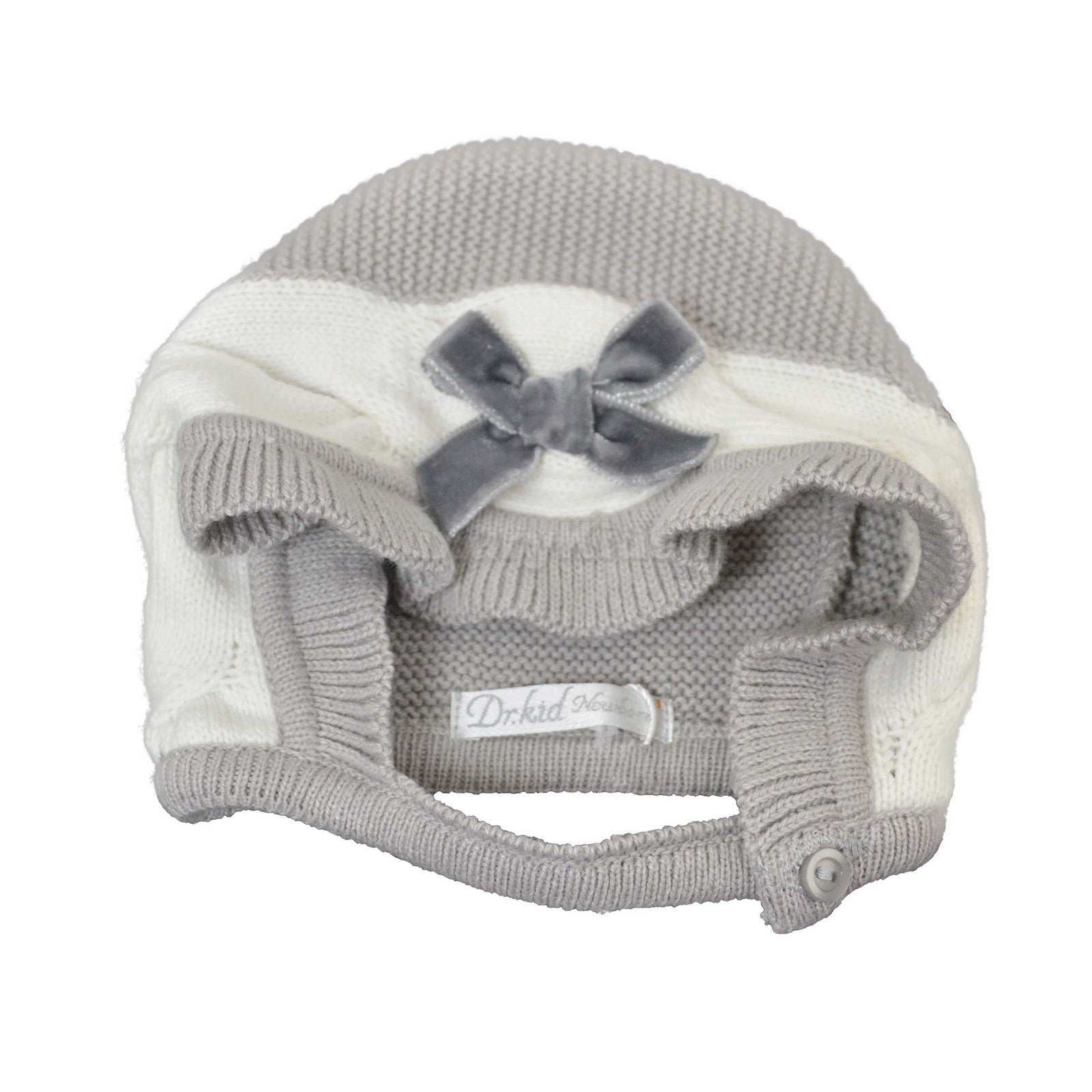 Cuffia Con Fiocco di Velluto Neonata  DR.KIDS 104 - DR.KID - LuxuryKids