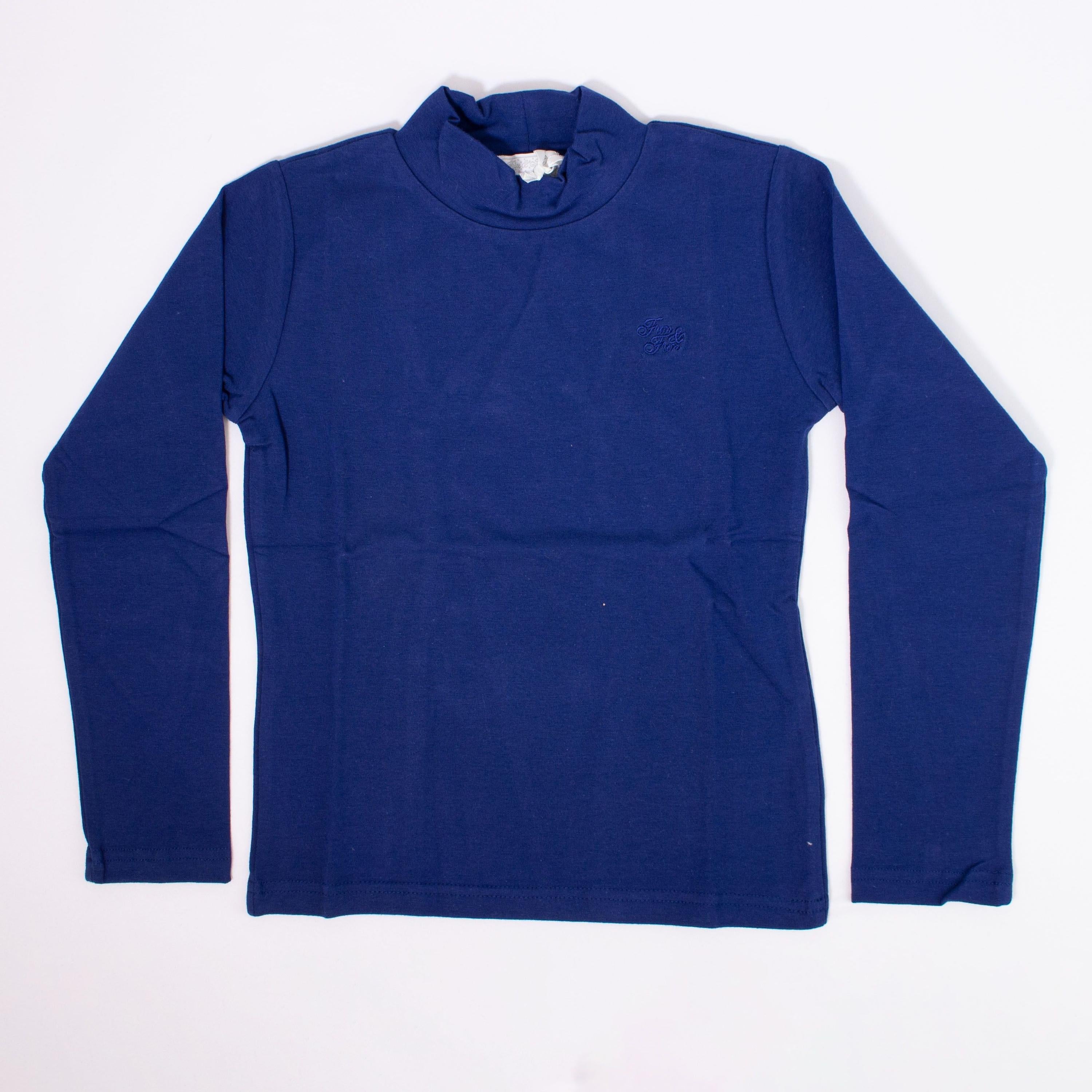 Dolcevita Lupetto Caldo Cotone Blu Bambina FUNBTS00180 - FUN&FUN - LuxuryKids