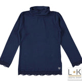 Dolcevita Lupetto Con Pizzo Bambina SARABANDA T428 - SARABANDA - LuxuryKids