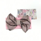 Fascia Elastica Rosa Con Fiocco In Raso Isabel 6416 - ISABEL - LuxuryKids