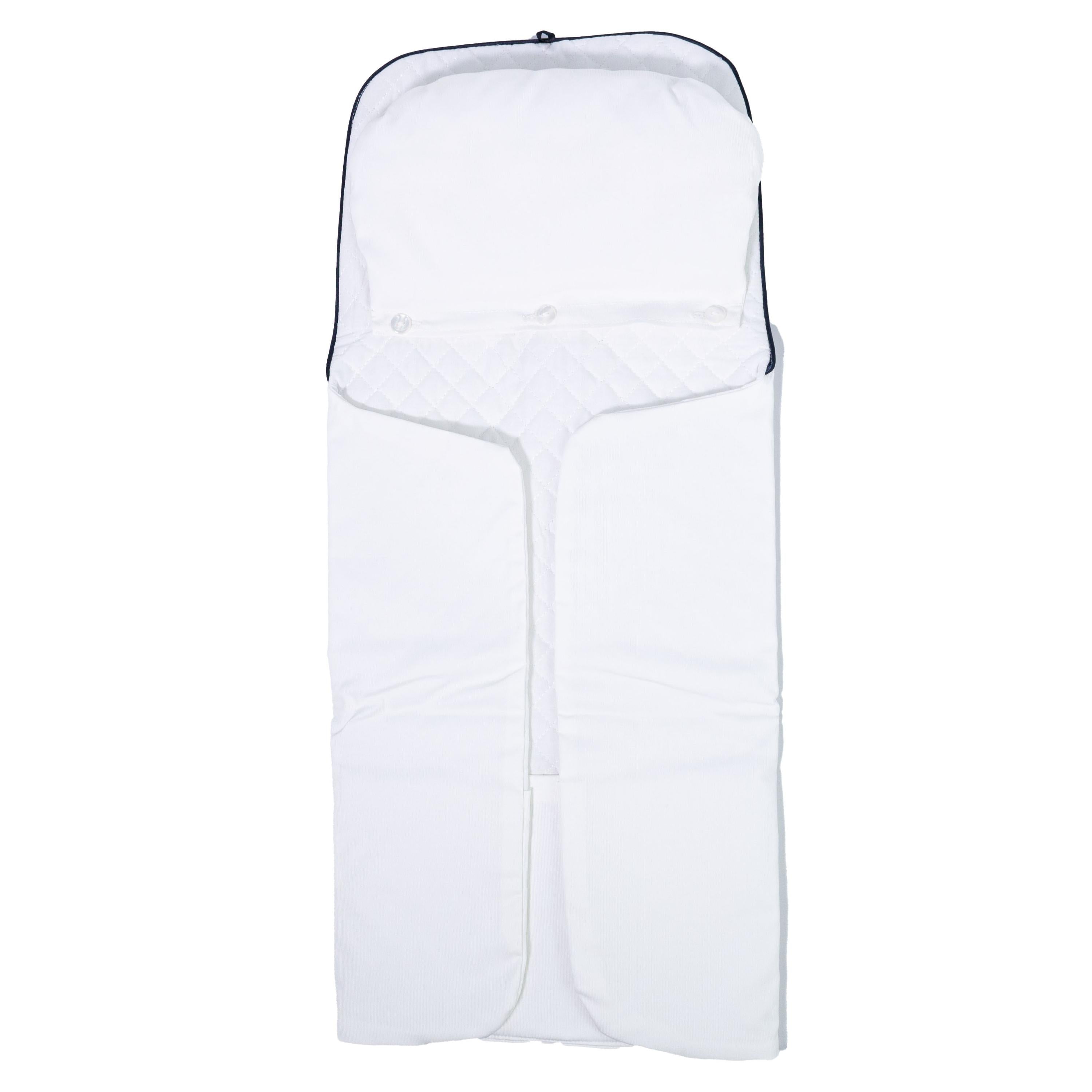 Fasciatoio Piegevole Imbottito Cotone Con Ricamo Orologio Bianco Neonato LA SARTORIA DEL PICCOLI LFS8581 - LA SARTORIA DEI PICCOLI - LuxuryKids