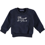 Felpa Caldo Cotone con Logo Blu Bambino Manuell&Frank MF8004N - MANUELL&FRANK - LuxuryKids