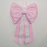 Fiocco Nascita Artigianale Rosa con Pois e Bande Ricamabili Per Neonata Handmade FIOCCOPOIS - HANDMADE - LuxuryKids