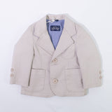 Giacca Elegante con Micro Fantasia Tono su Tono con Pochette Incorporata Neonato Beige Sarabanda M118 - SARABANDA - LuxuryKids