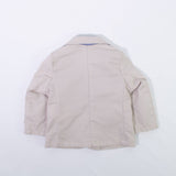 Giacca Elegante con Micro Fantasia Tono su Tono con Pochette Incorporata Neonato Beige Sarabanda M118 - SARABANDA - LuxuryKids