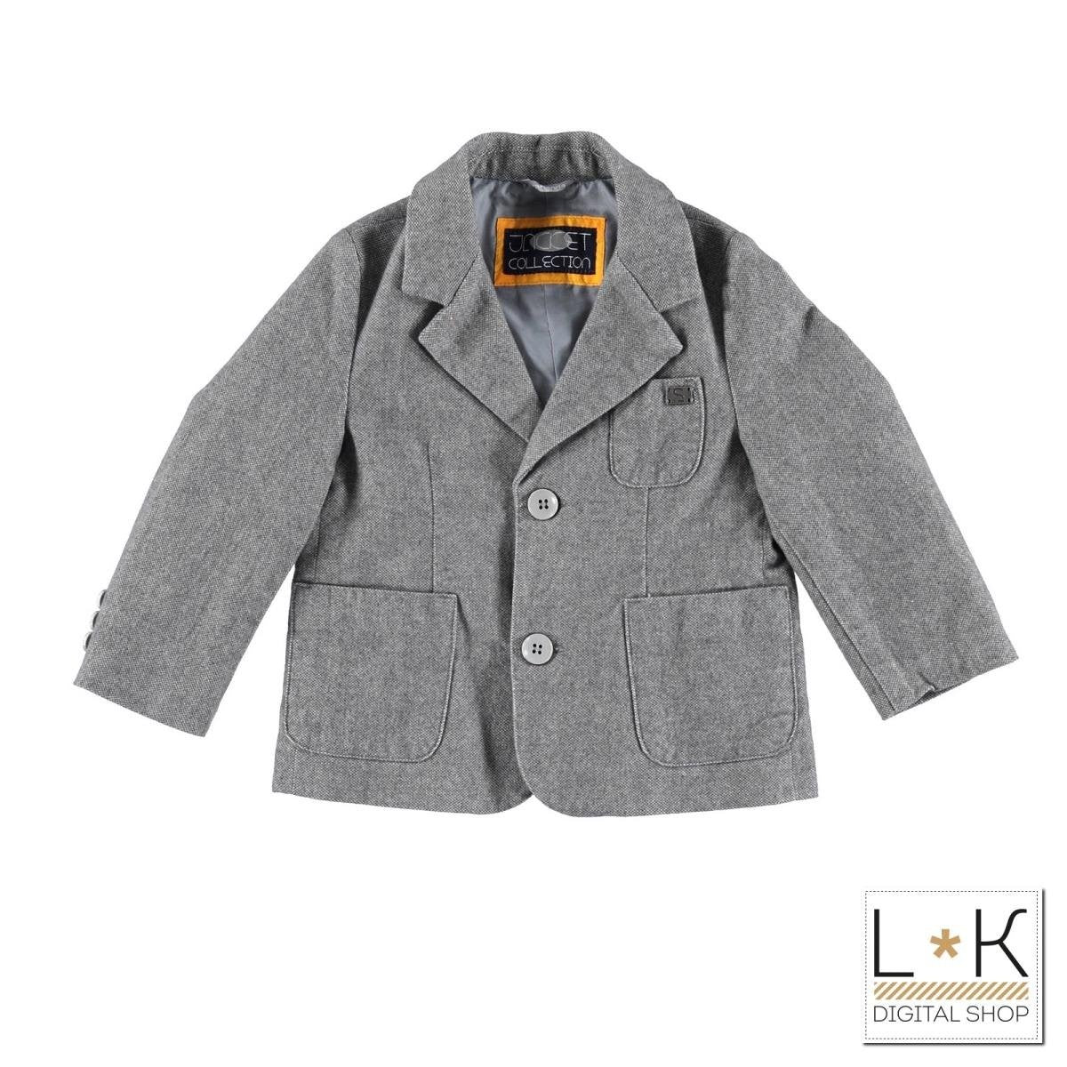 Giacca Elegante Grigio Effetto Puntinato Neonato Sarabanda T167-00G - SARABANDA - LuxuryKids