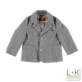 Giacca Elegante Grigio Effetto Puntinato Neonato Sarabanda T167-00G - SARABANDA - LuxuryKids