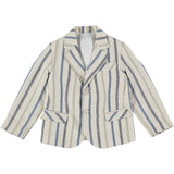 Giacca In Misto Lino A Righe Panna Neonato MANUELL&FRANK MF6173N - MANUELL&FRANK - LuxuryKids