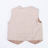 Gilet Elegante in Caldo Cotone Beige Neonato Minibanda Blu N671 - MINIBANDA - LuxuryKids