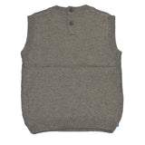 Gilet in Misto Lana Grigio Neonato Minibanda T613 - MINIBANDA - LuxuryKids