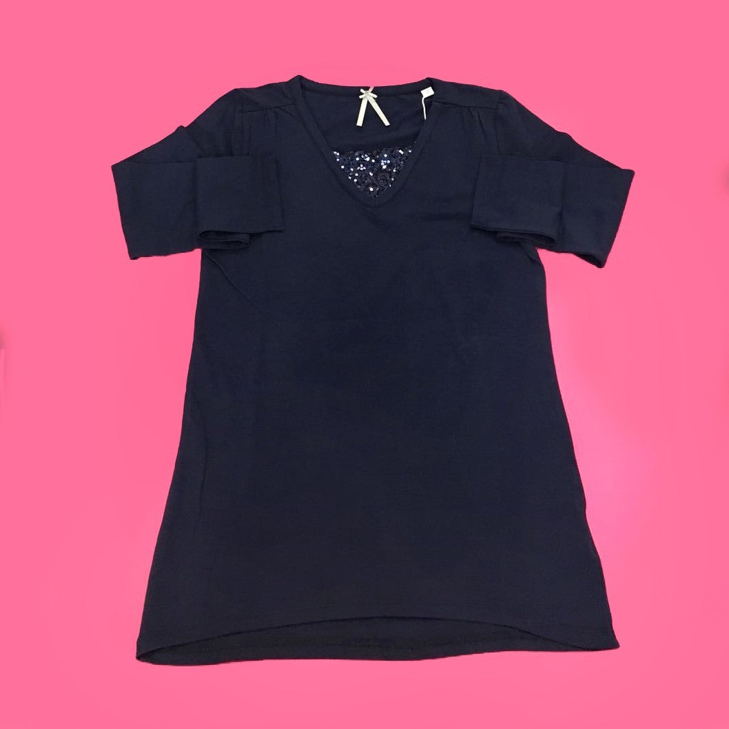 Girocollo con Paillettes Bambina Blu Sarabanda L463 - SARABANDA - LuxuryKids