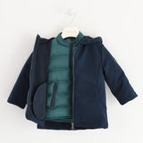 Giubbotto 2 in 1 In Tessuto Tecnico Blu e Verde Bambino Sarabanda K170 - SARABANDA - LuxuryKids