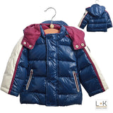 Giubbotto Imbottito con cappuccio Blu Neonato Sarabanda D172 - SARABANDA - LuxuryKids